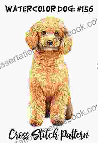 Counted Cross Stitch Pattern: Watercolor Dog #156 Poodle: 183 Watercolor Dog Cross Stitch